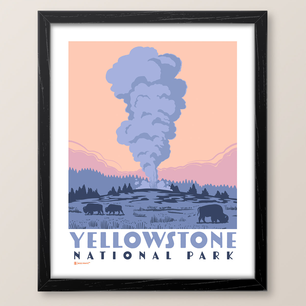 Yellowstone National Park Old Faithful Print