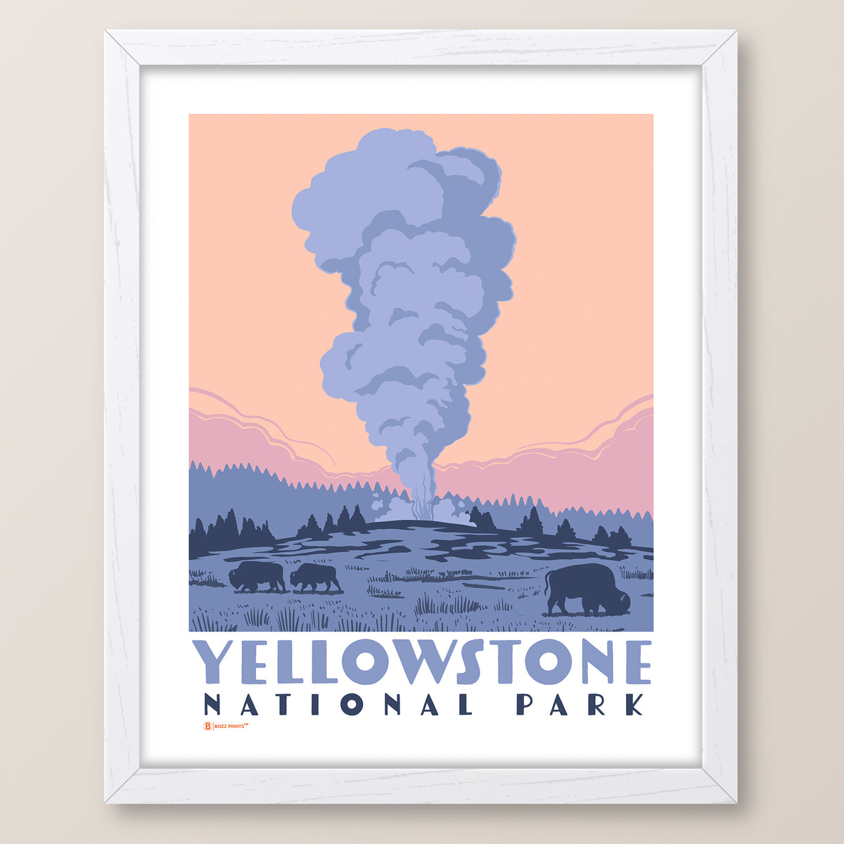 Yellowstone National Park Old Faithful Print