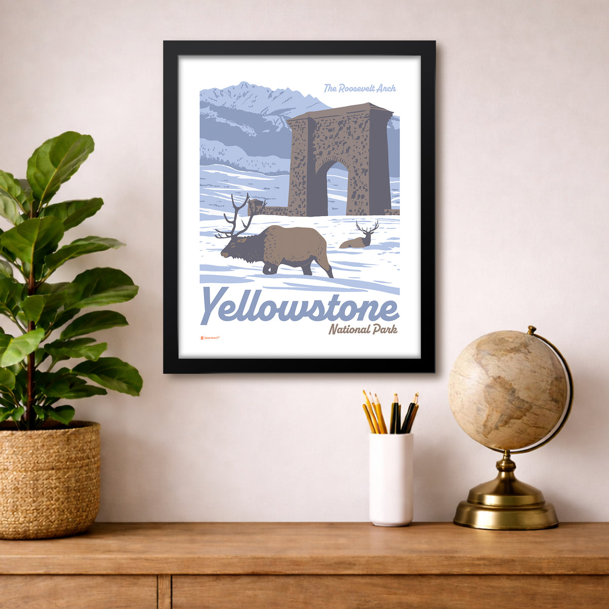 Yellowstone National Park Roosevelt Arch Print