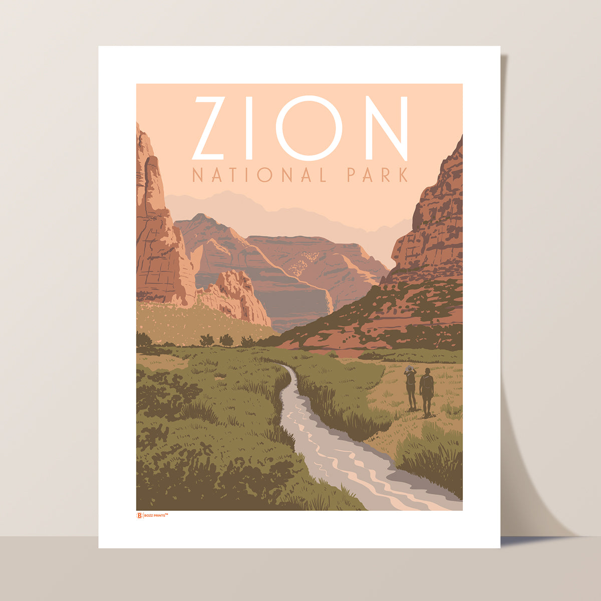 Zion National Park Beautiful Valley Print