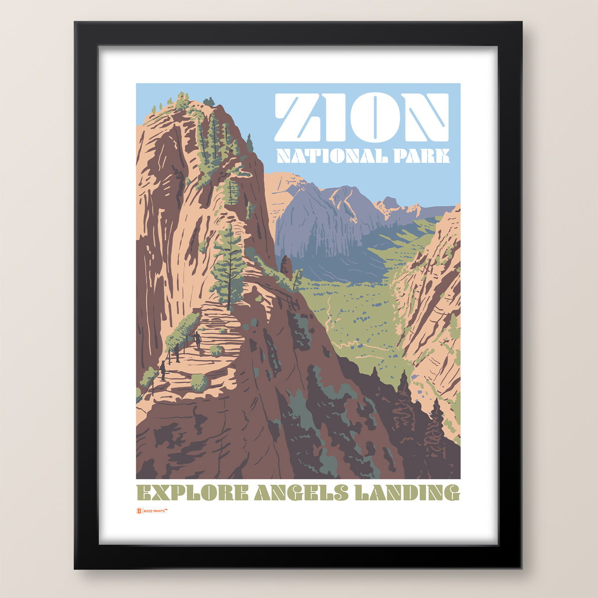 Zion National Park Explore Angels Landing Utah Art Print