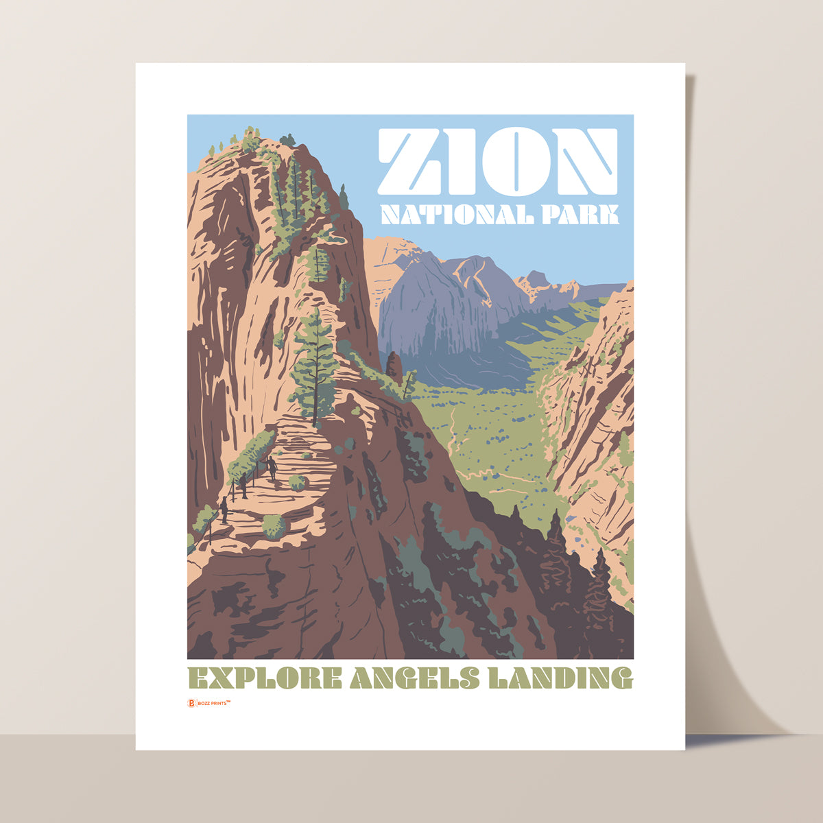 Zion National Park Explore Angels Landing Print