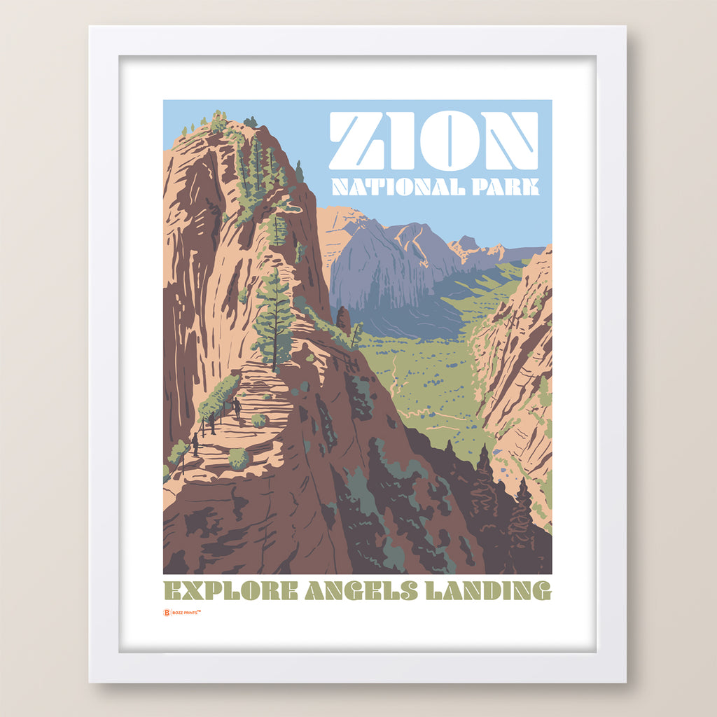 Zion National Park Explore Angels Landing Utah Art Print