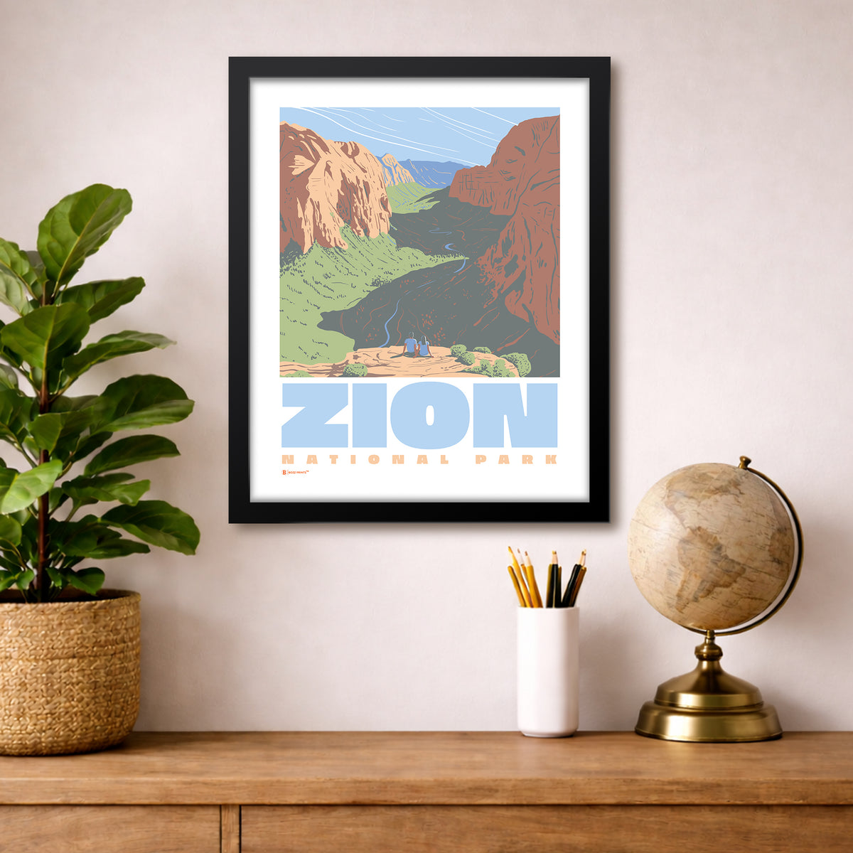 Zion National Park Angels Landing View Print