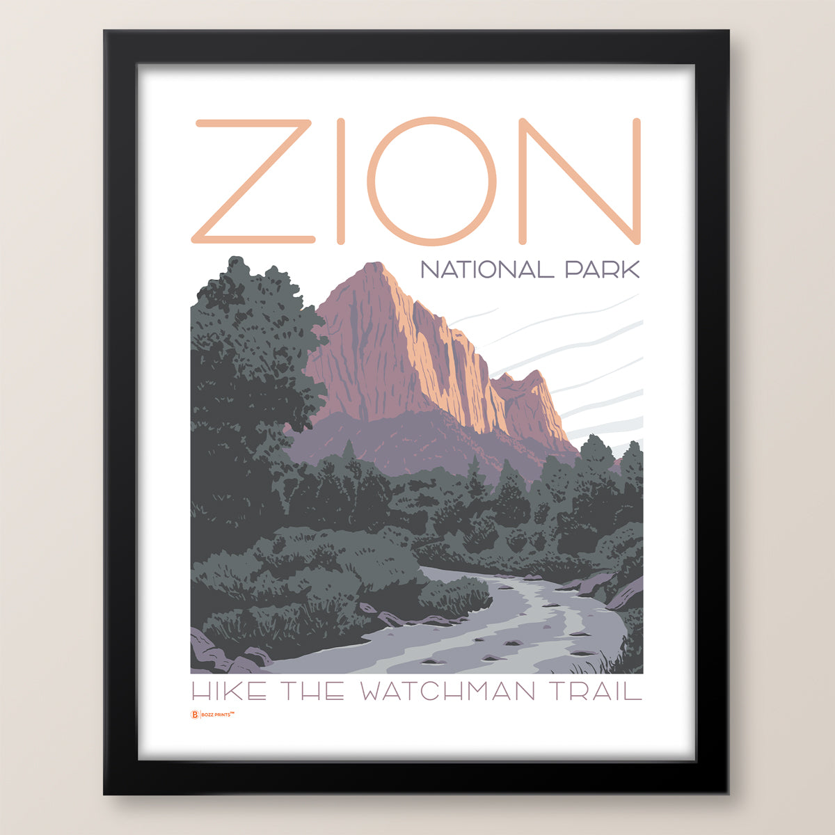 Zion National Park Watchman Trail Print