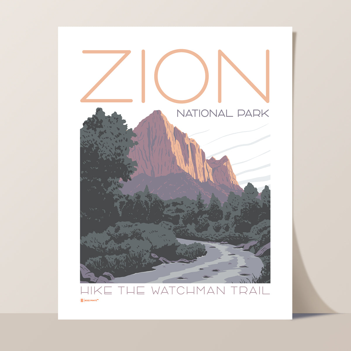 Zion National Park Watchman Trail Print