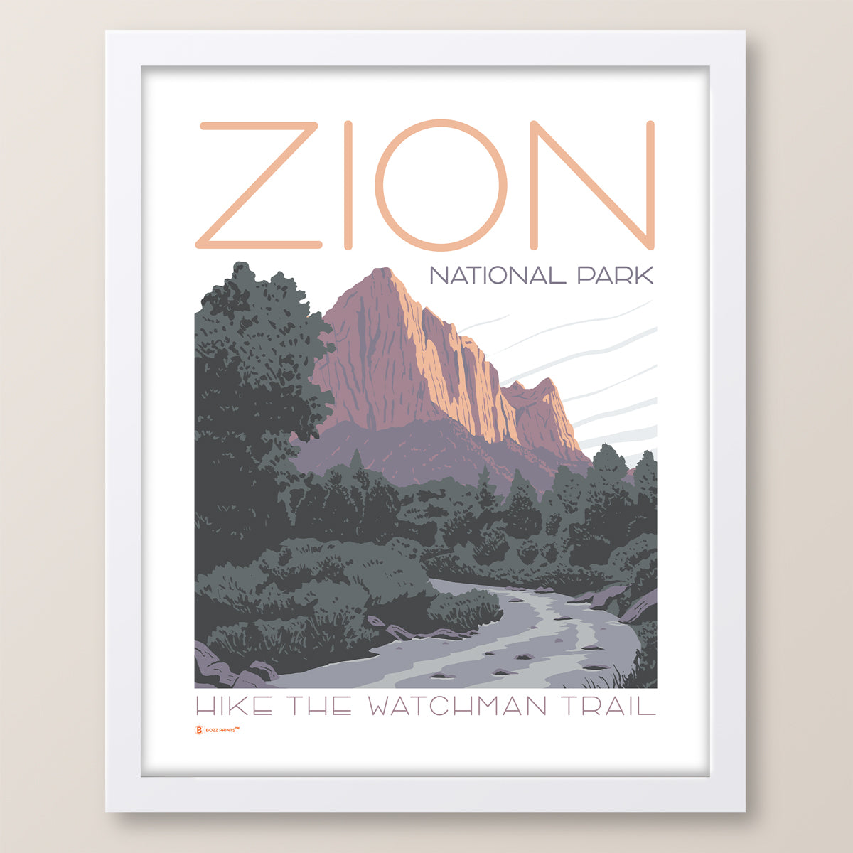 Zion National Park Watchman Trail Print