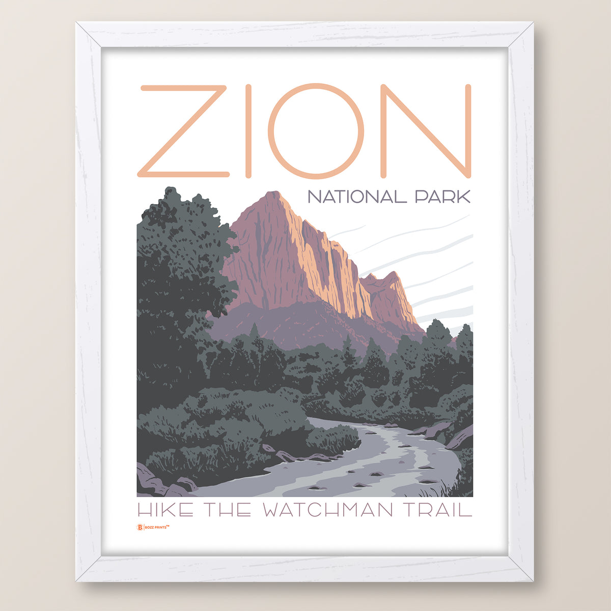 Zion National Park Watchman Trail Print