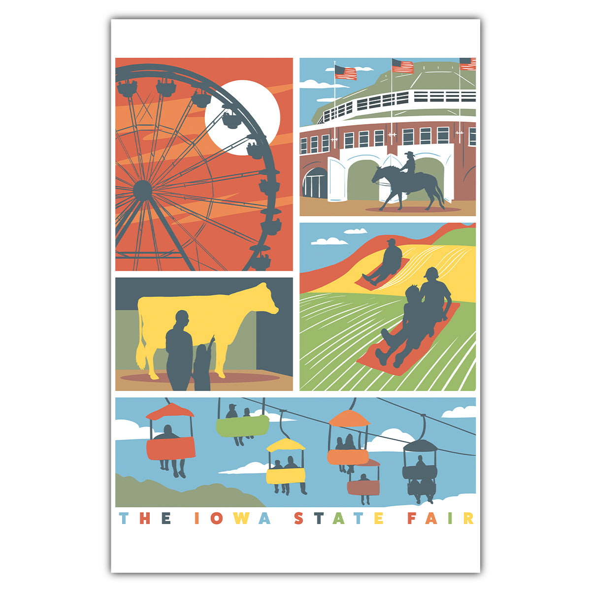 A Day at the Iowa State Fair Postcard - Bozz Prints