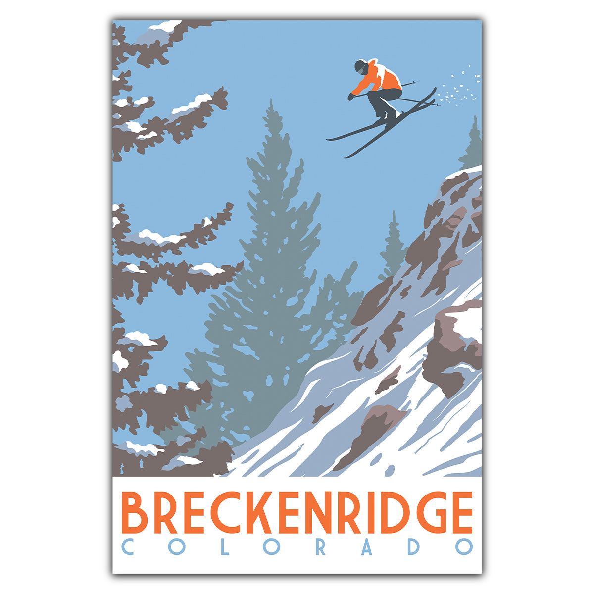 Breckenridge Catching Air Postcard - Bozz Prints