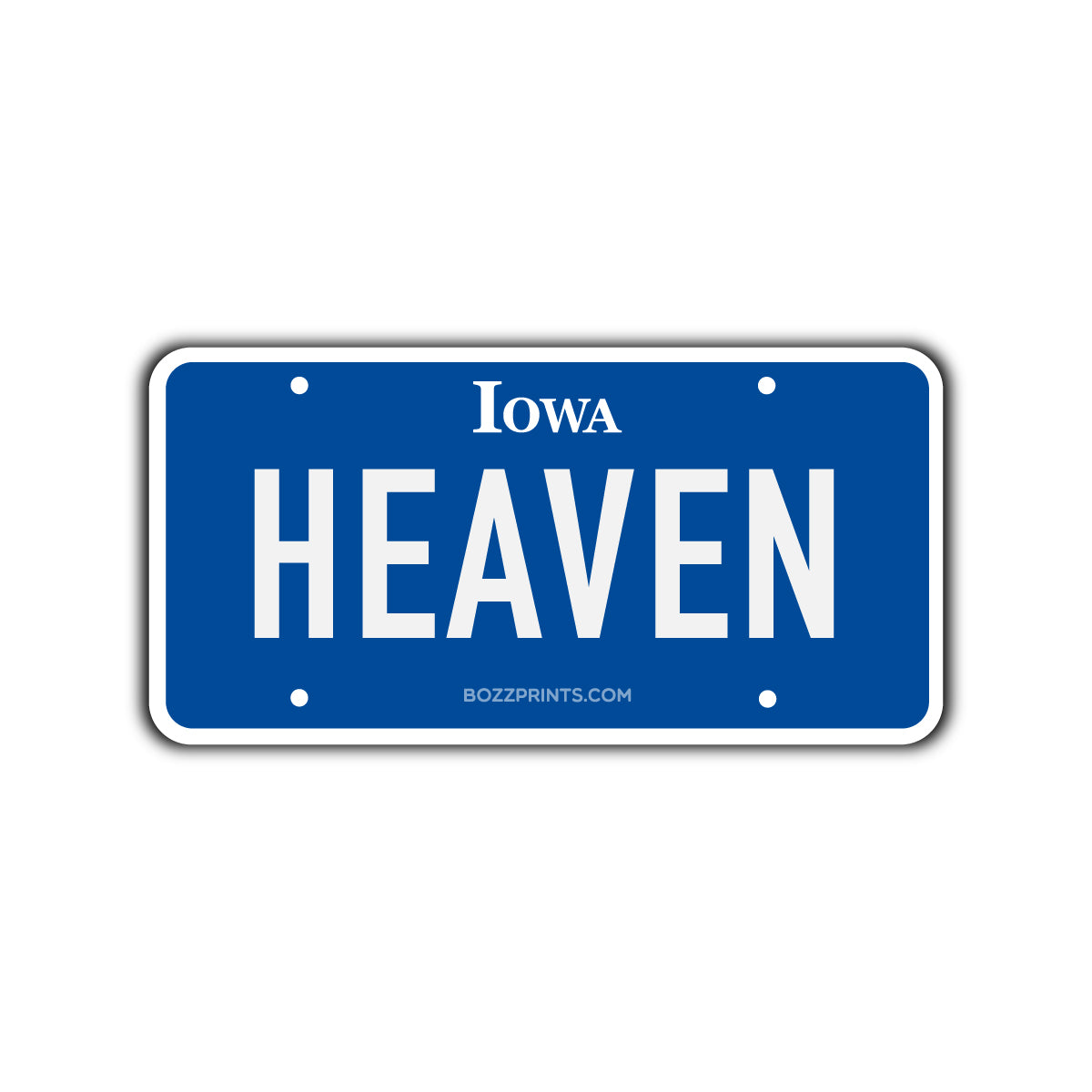 HEAVEN License Plate - Bozz Prints