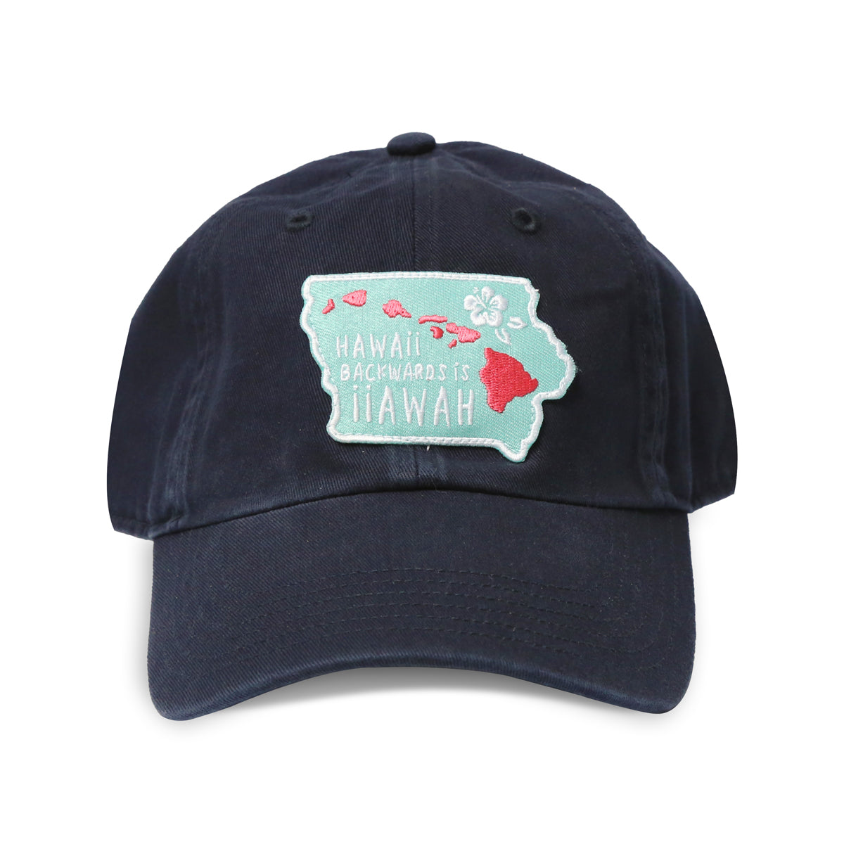 Hawaii Backwards is Iiawah Navy Hat - Bozz Prints