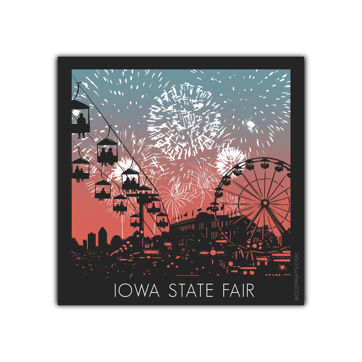 Iowa State Fair Fireworks - Bozz Prints