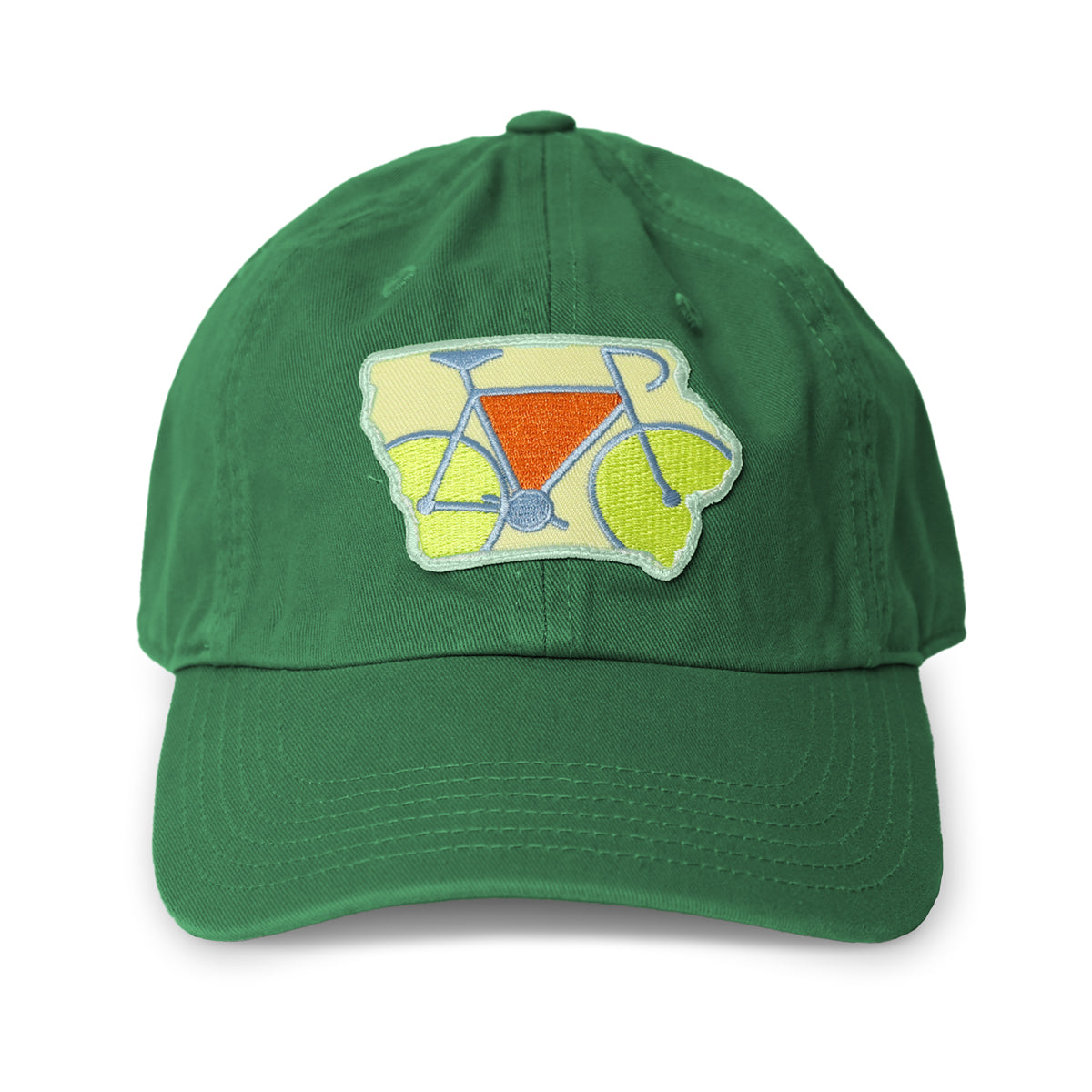 Iowa Bike Outline Green Hat - Bozz Prints