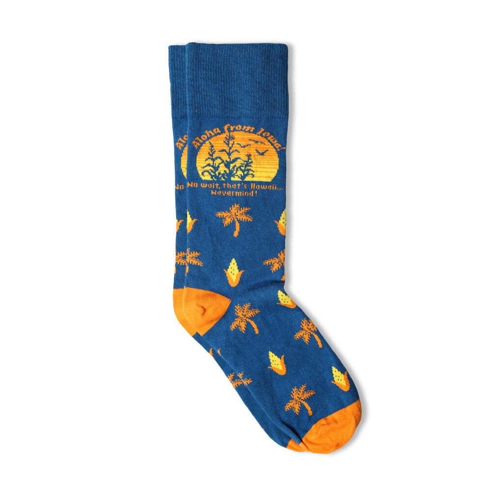 Aloha From Iowa Socks - Bozz Prints