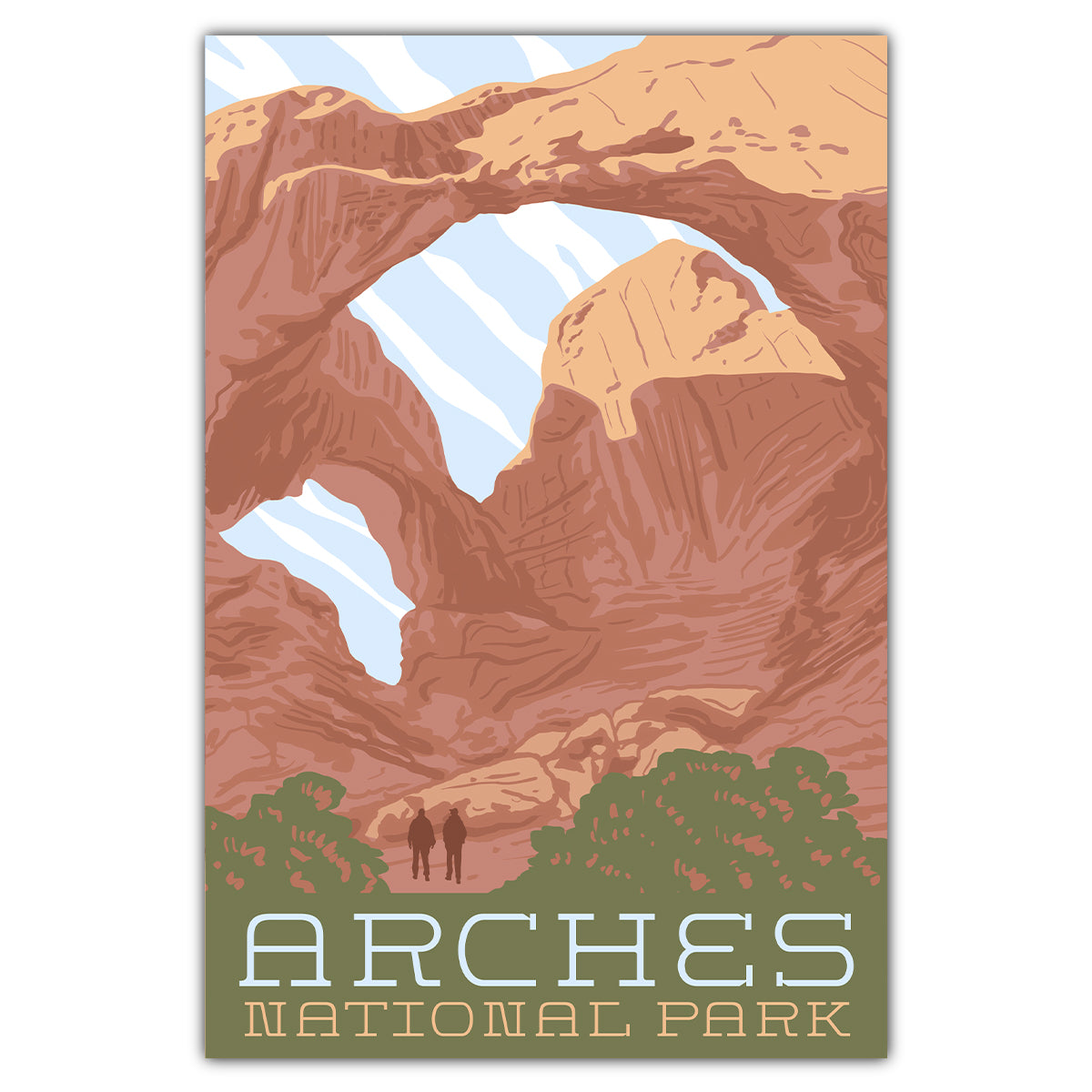 Arches National Park Double Arches Utah Postcard - Bozz Prints