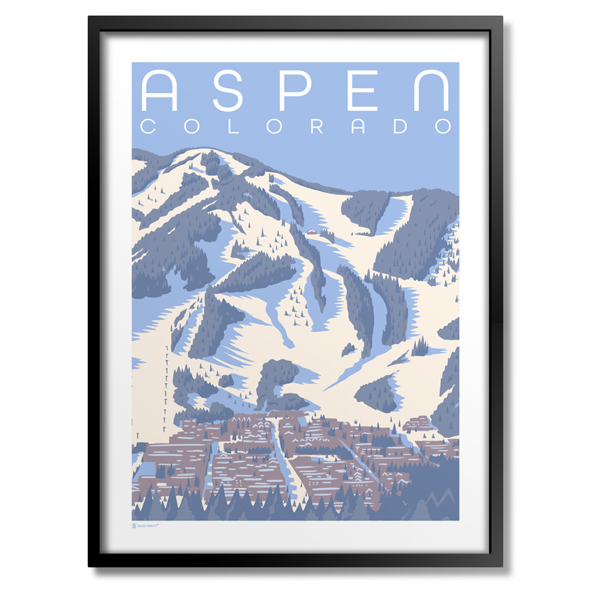 Aspen Blue Bird Print - Bozz Prints