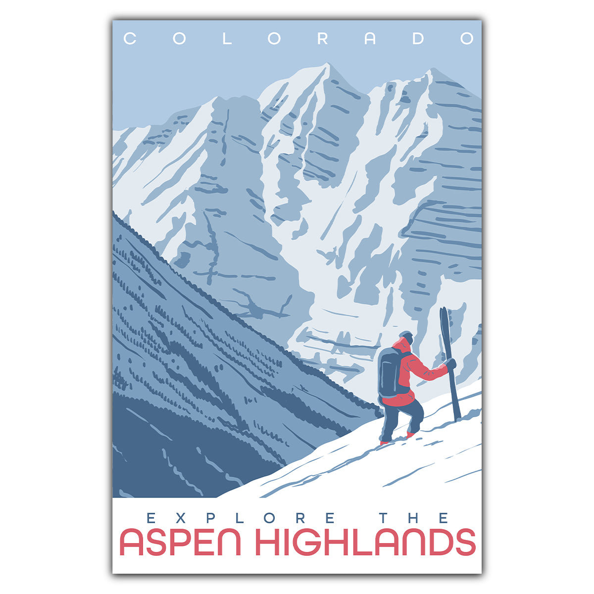 Aspen Highlands Postcard - Bozz Prints