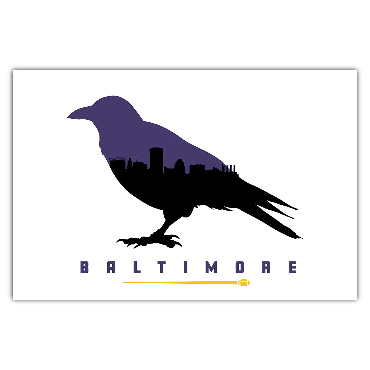 Baltimore Football Postcard - Bozz Prints