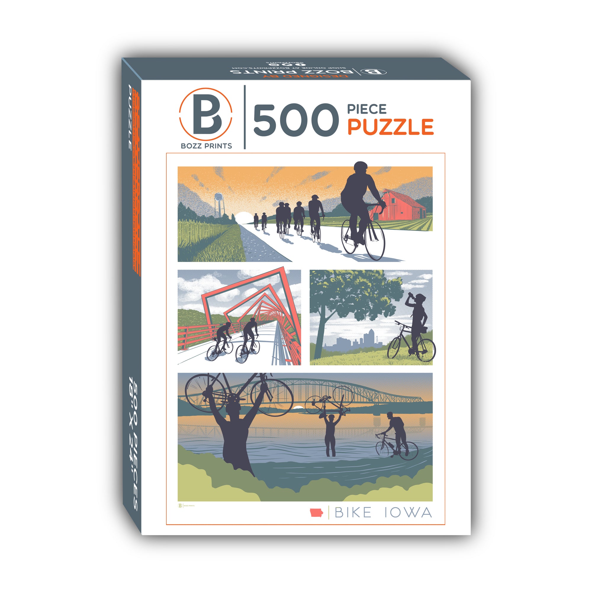 Bike Iowa Jigsaw Puzzle - Bozz Prints