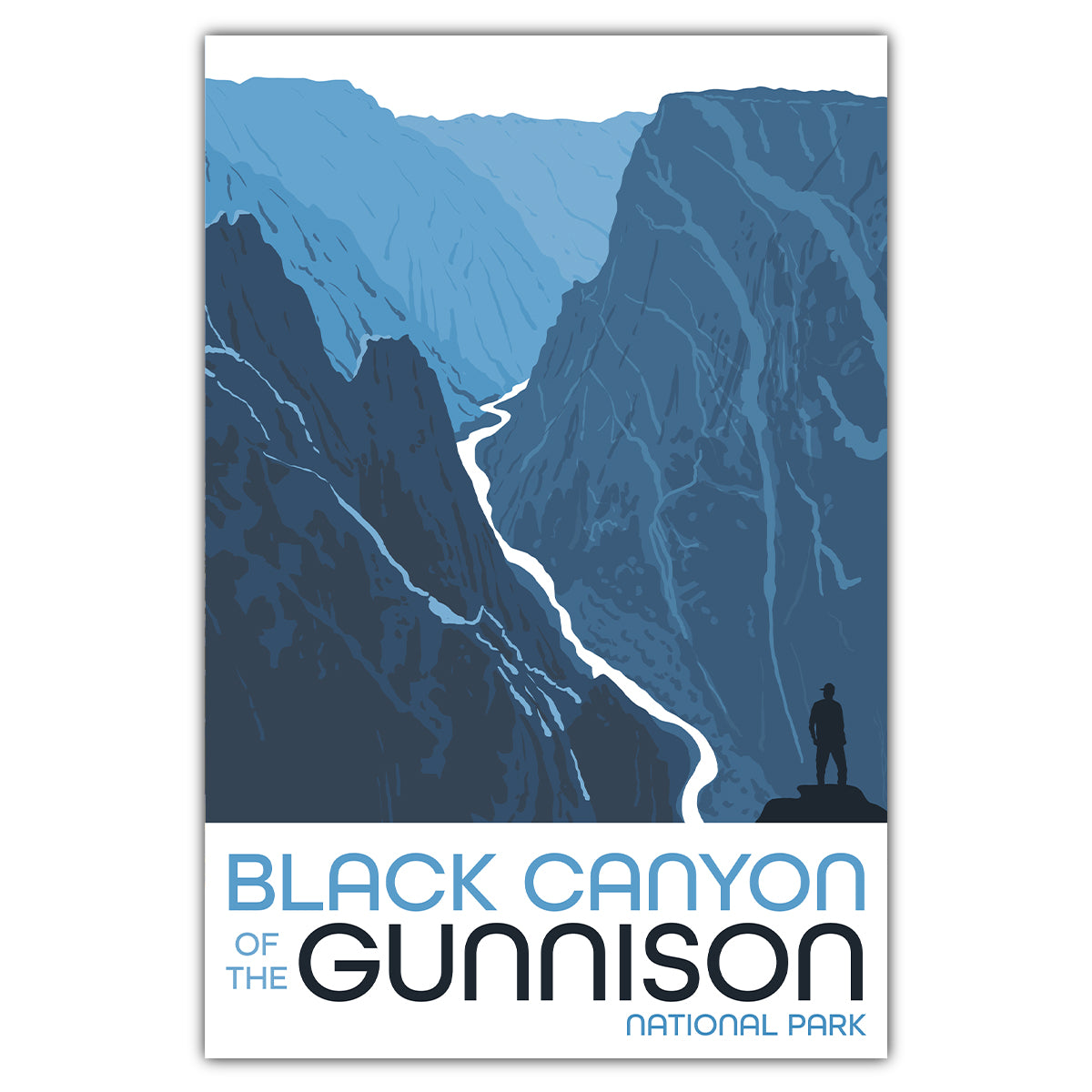 Black Canyon of the Gunnison National Park Painted Wall Postcard - Bozz Prints