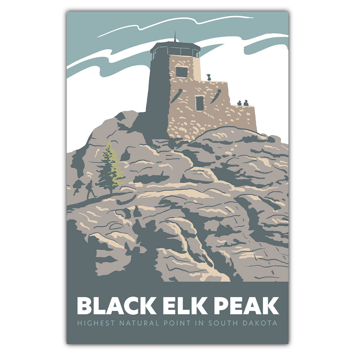Black Elk Peak Postcard - Bozz Prints