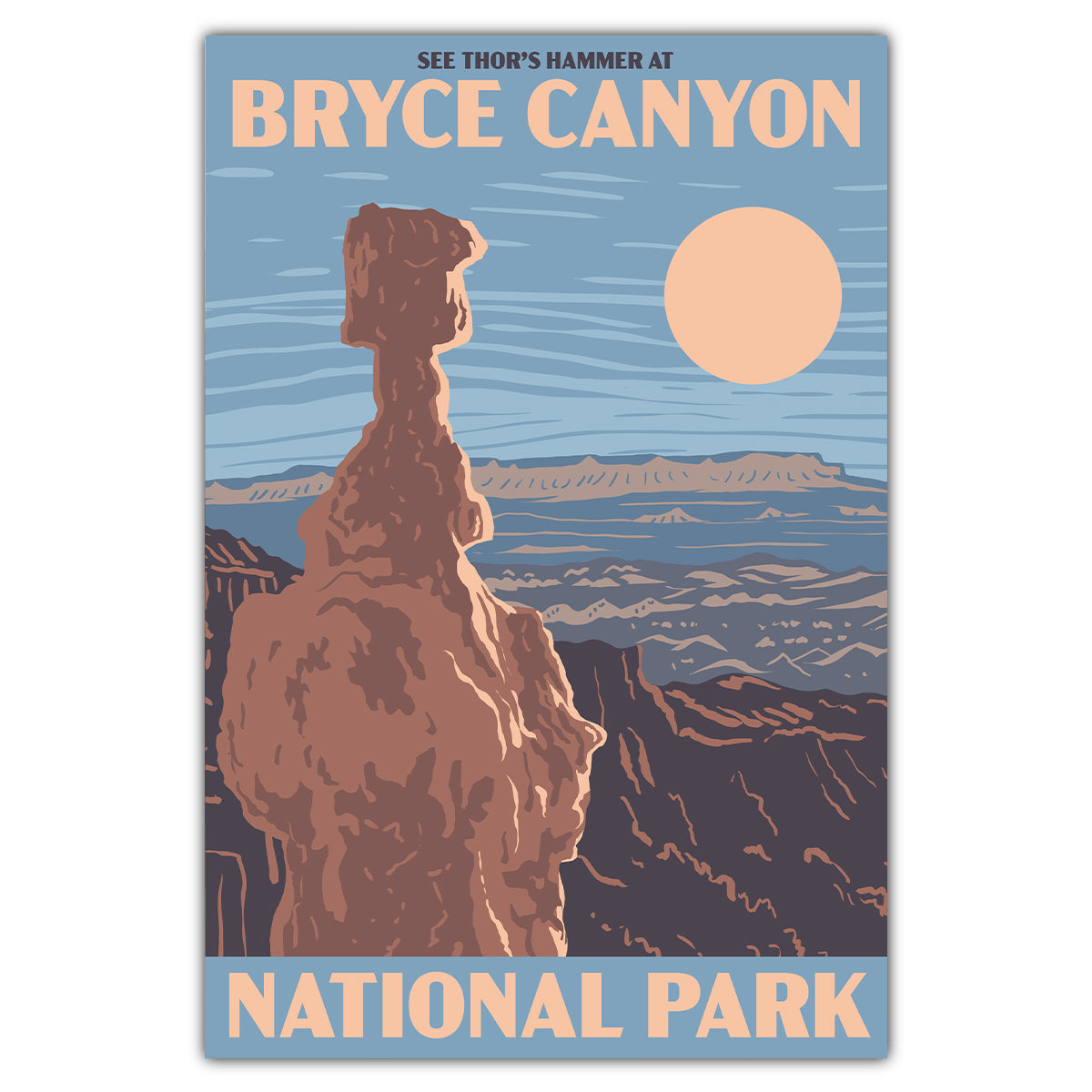 Bryce Canyon National Park Thor's Hammer Postcard - Bozz Prints