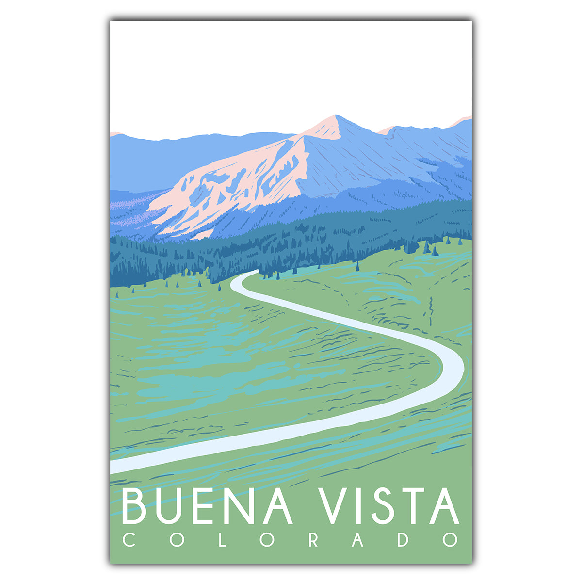Buena Vista Colorado Postcard - Bozz Prints