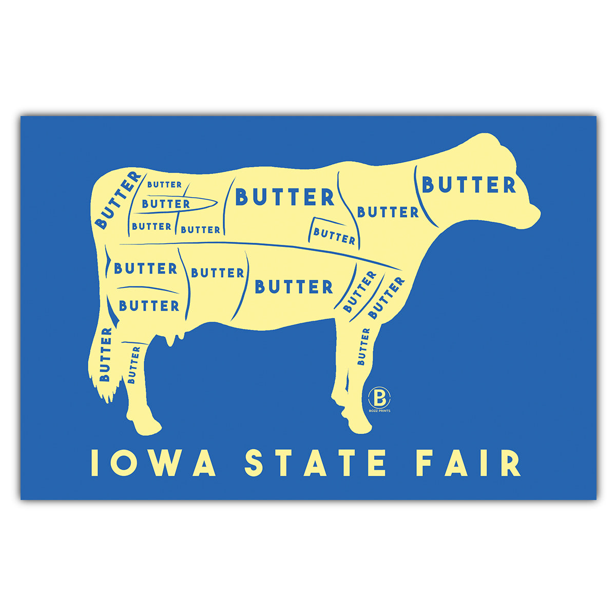 Iowa State Fair Butter Cow Postcard - Bozz Prints