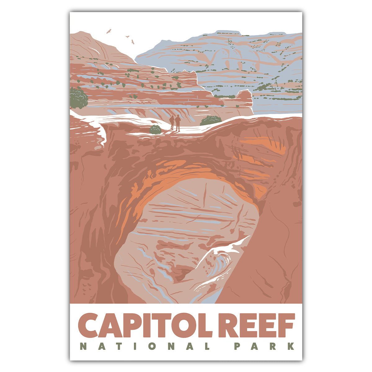 Capitol Reef National Park Cassidy Arch Utah Postcard - Bozz Prints