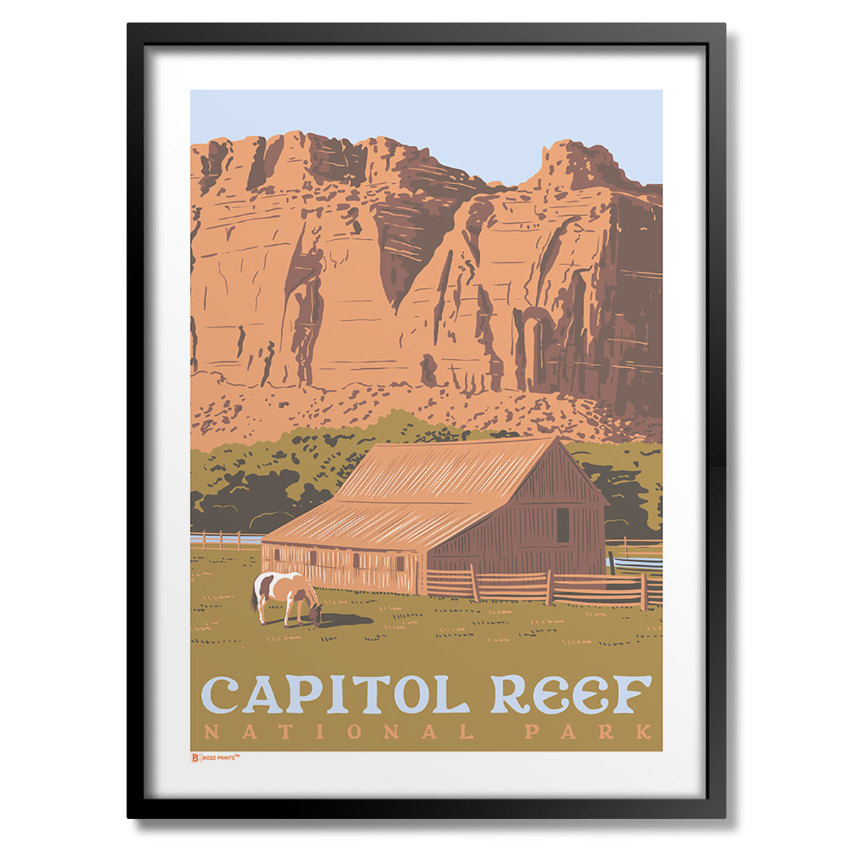 Captiol Reef National Park Fruita Barn Print - Bozz Prints