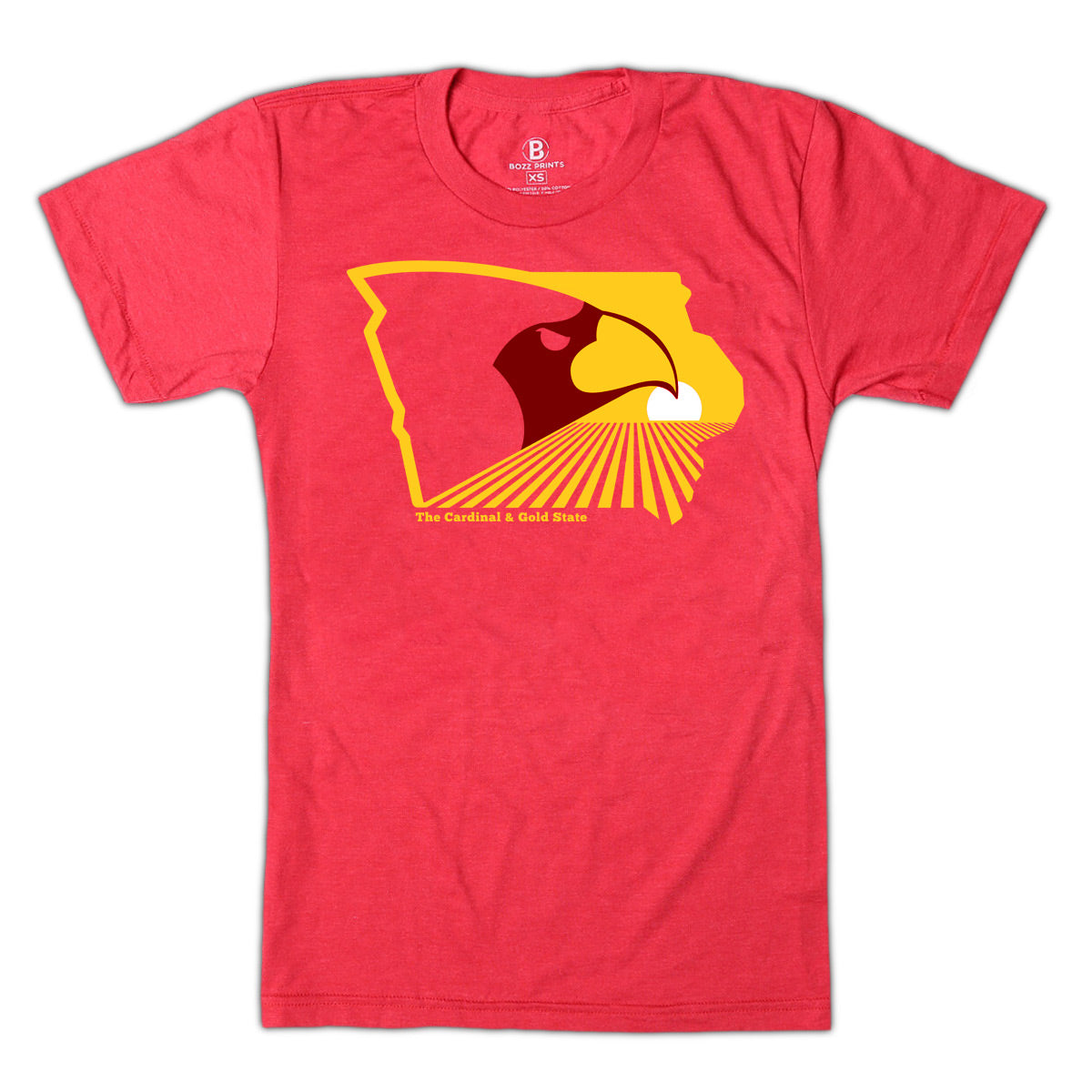 Bozz Prints The Cardinal & Gold State T-Shirt