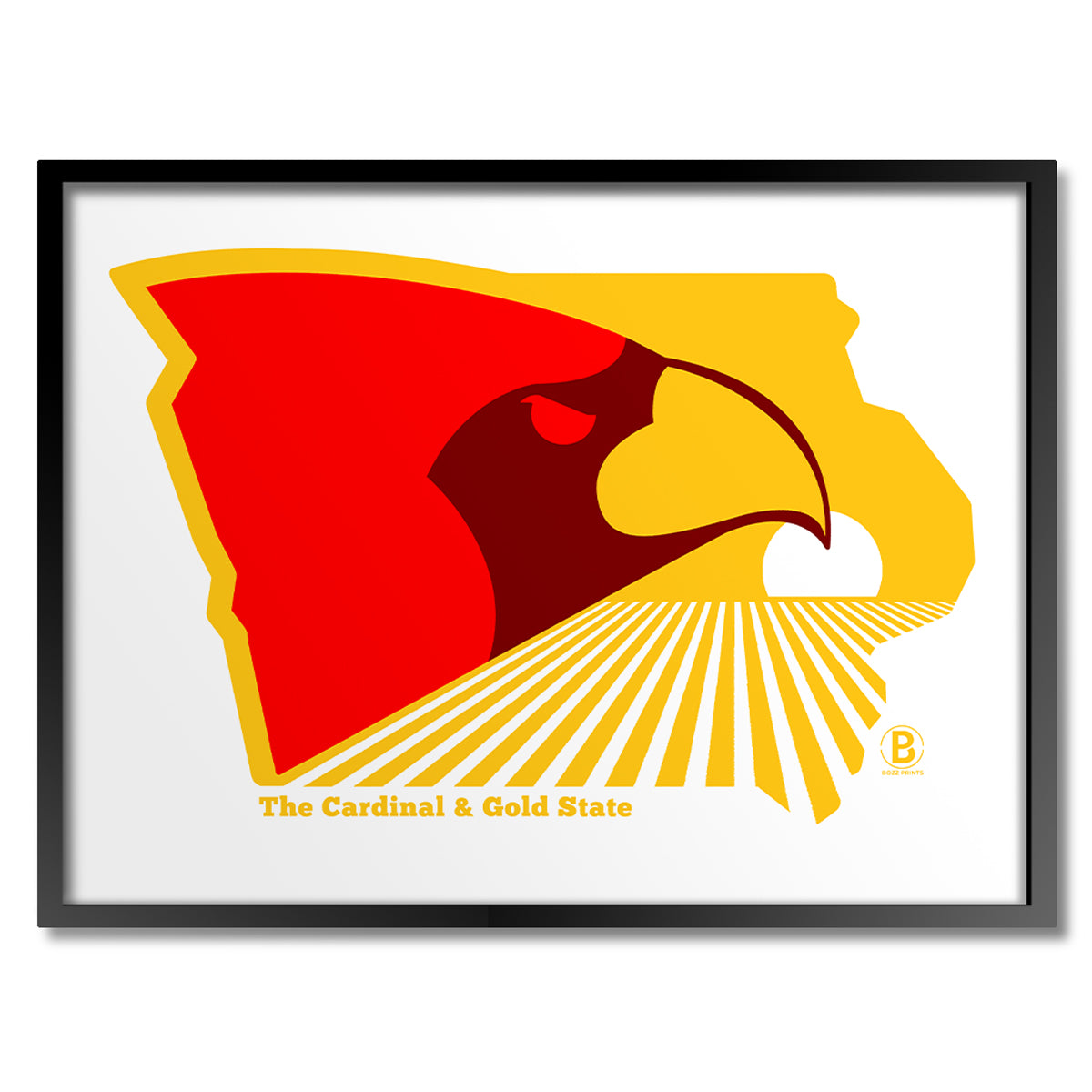 The Cardinal & Gold State Print - Bozz Prints