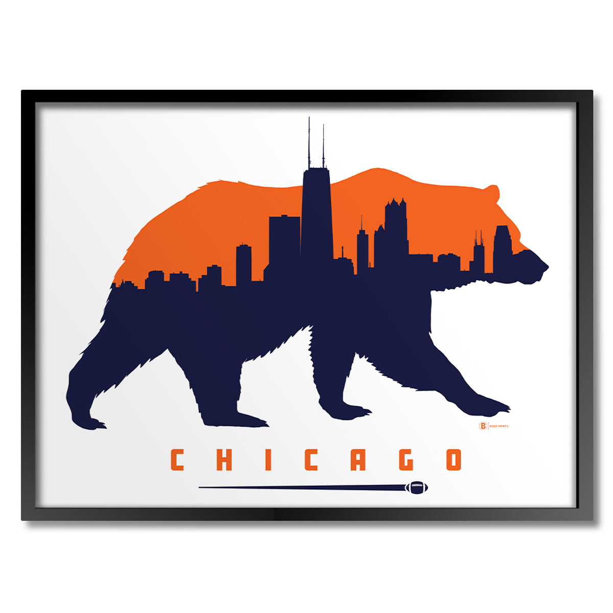 Chicago Football Print - Bozz Prints