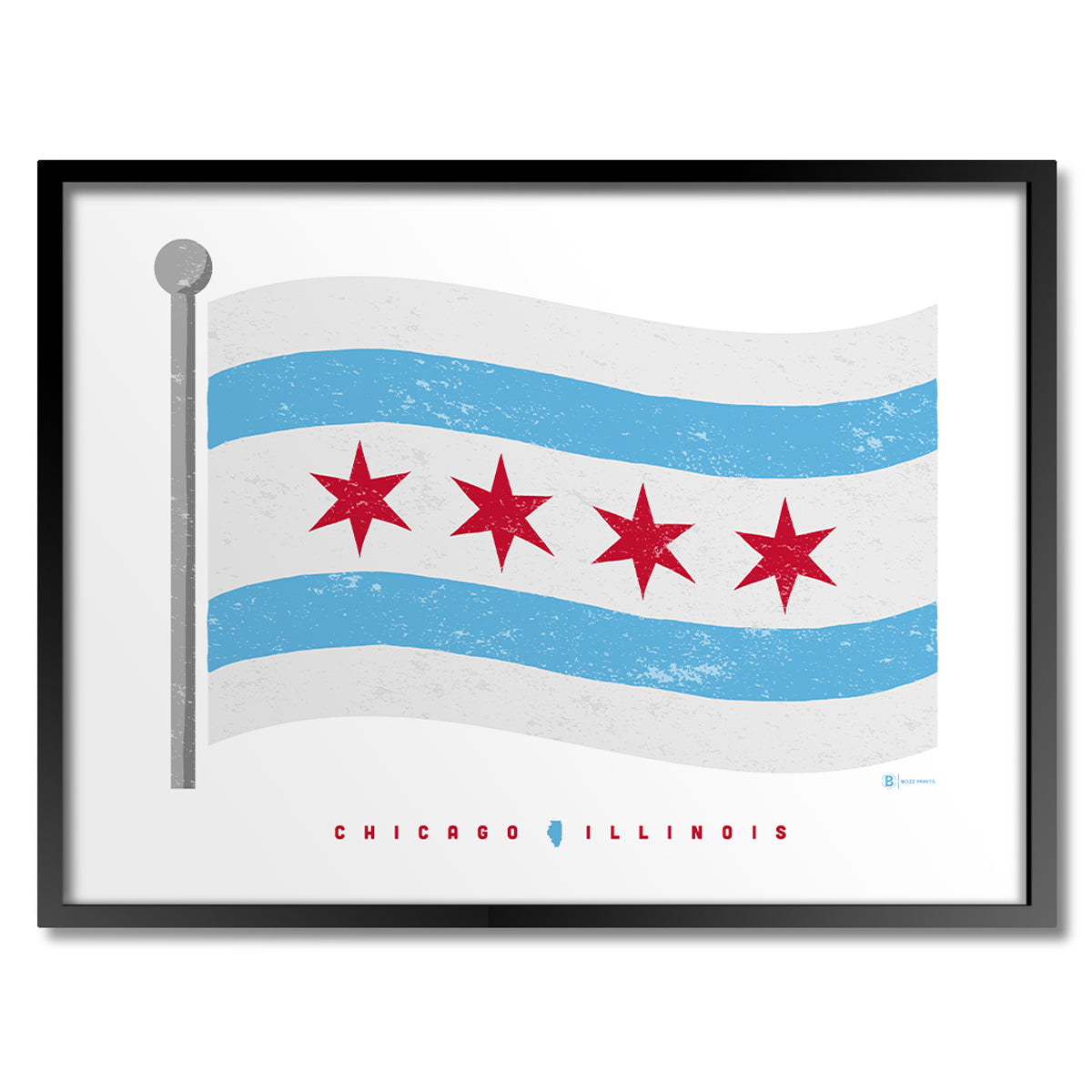 Chicago Flag Print