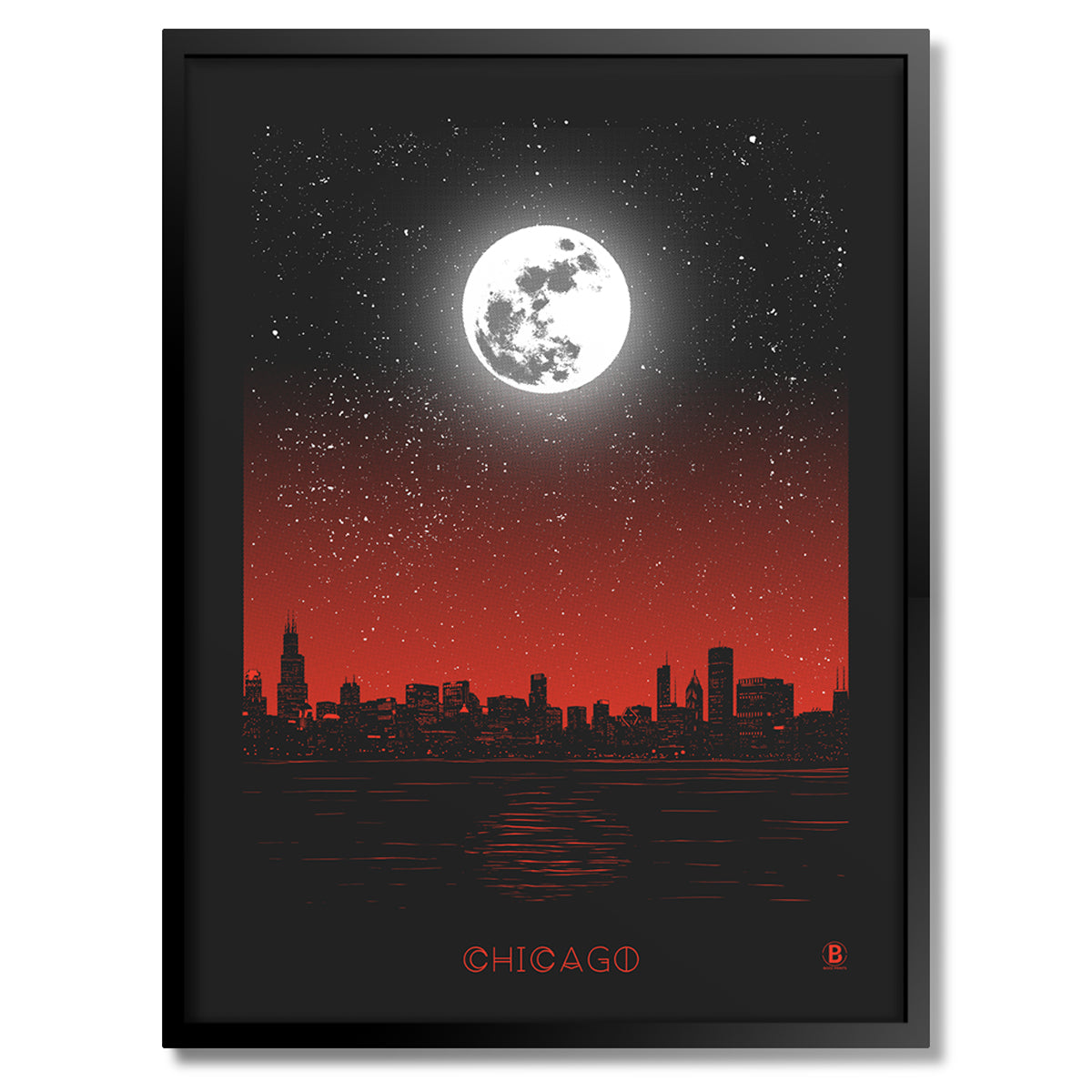 Chicago Moon Print - Bozz Prints