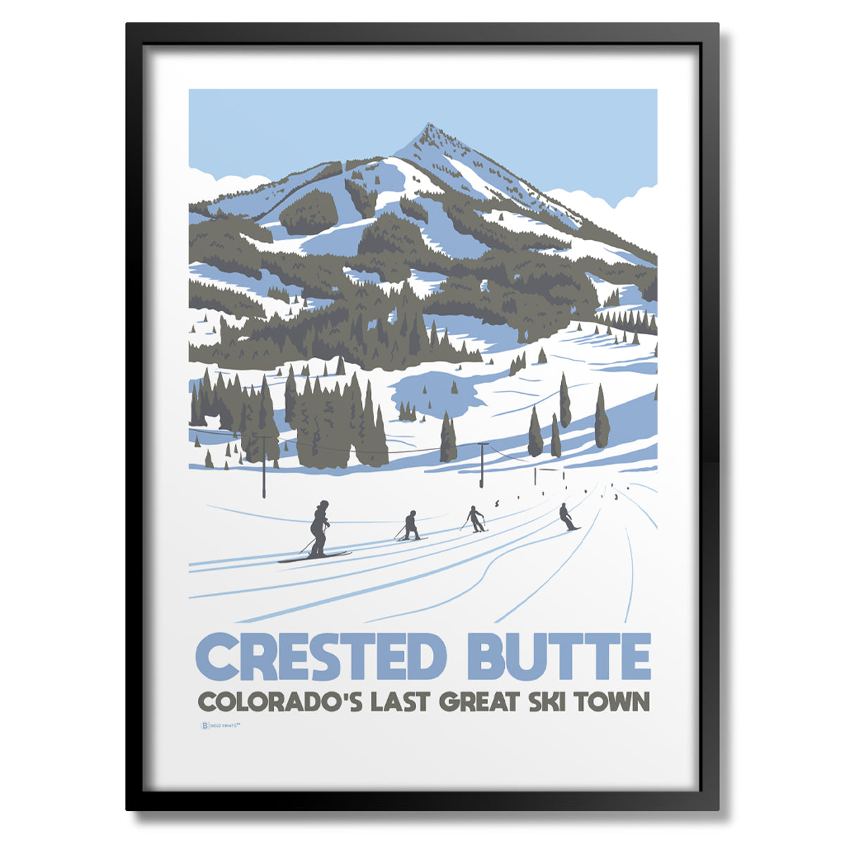 Crested Butte Ski Town Print - Bozz Prints