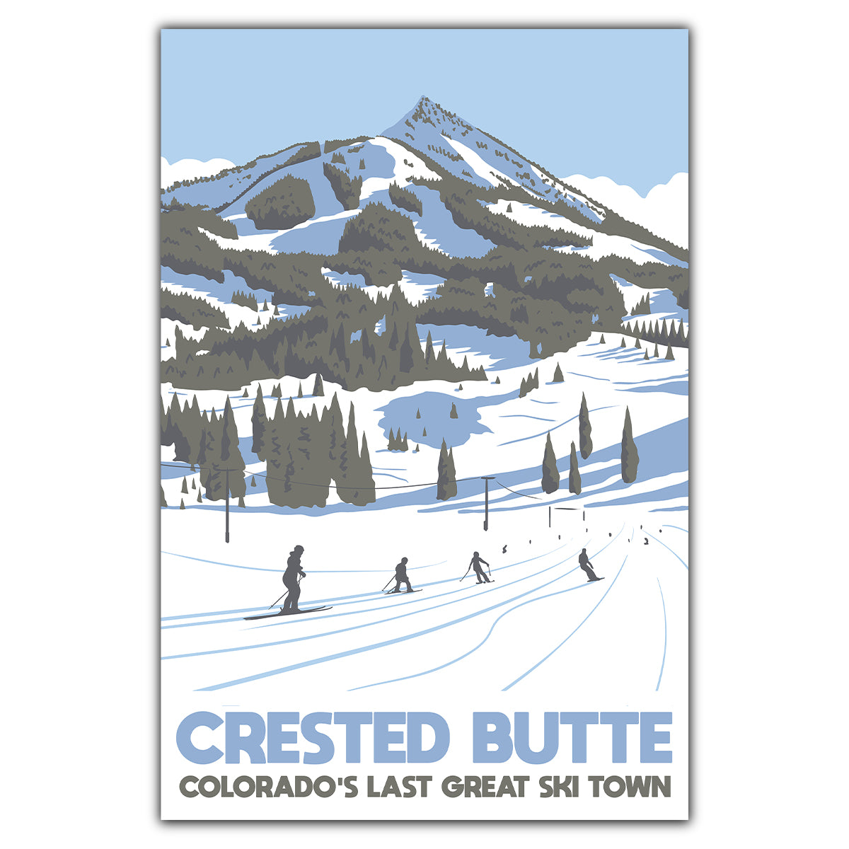 Crested Butte Ski Town Postcard - Bozz Prints
