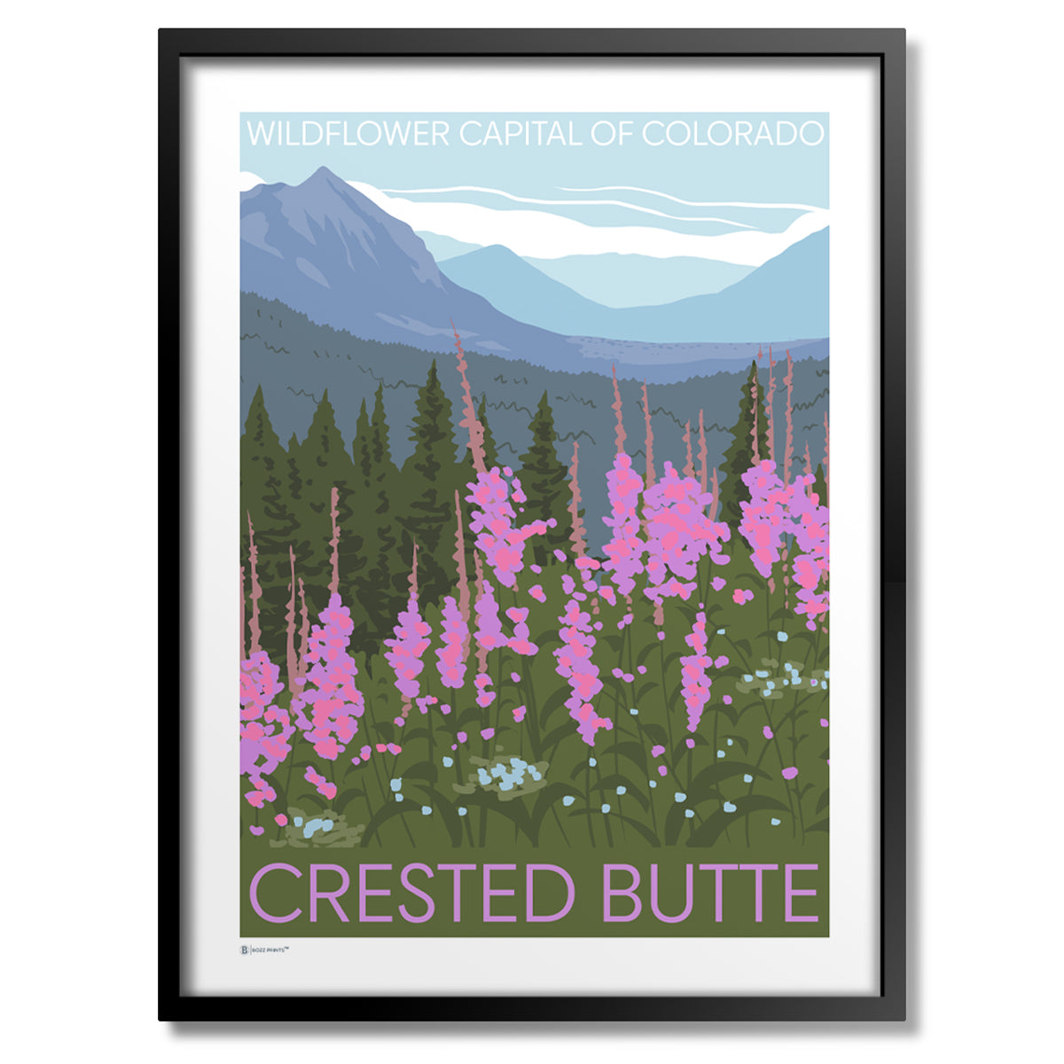 Crested Butte Wildflower Capitol Print - Bozz Prints