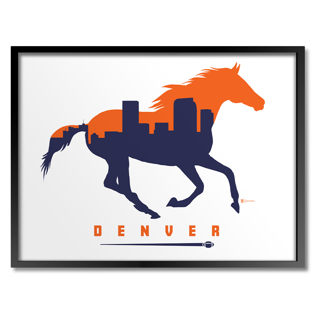 Denver Football Print - Bozz Prints