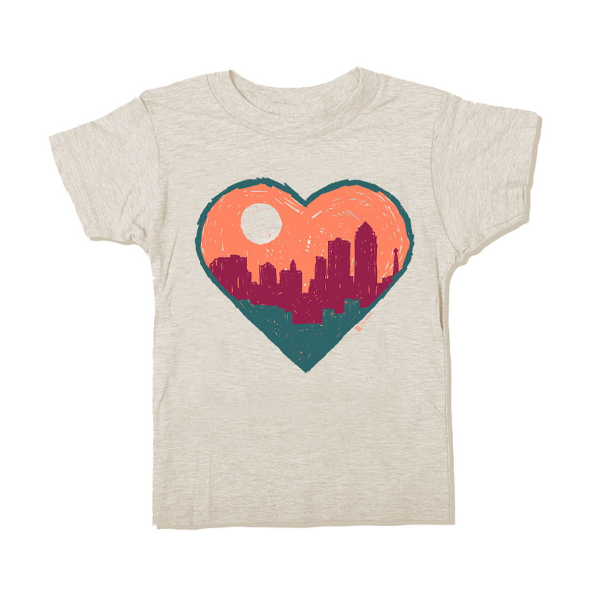 Des Moines Heart Kids T-Shirt - Bozz Prints