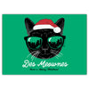 Des Meownes Meowy Christmas Greeting Card