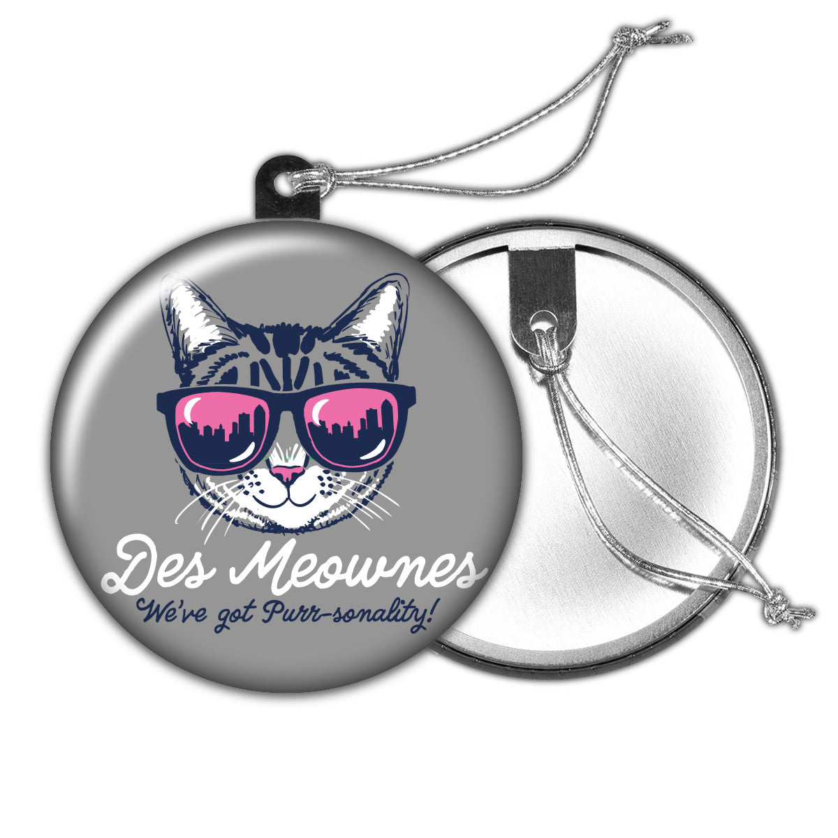 Des Meownes Holiday Ornament - Bozz Prints