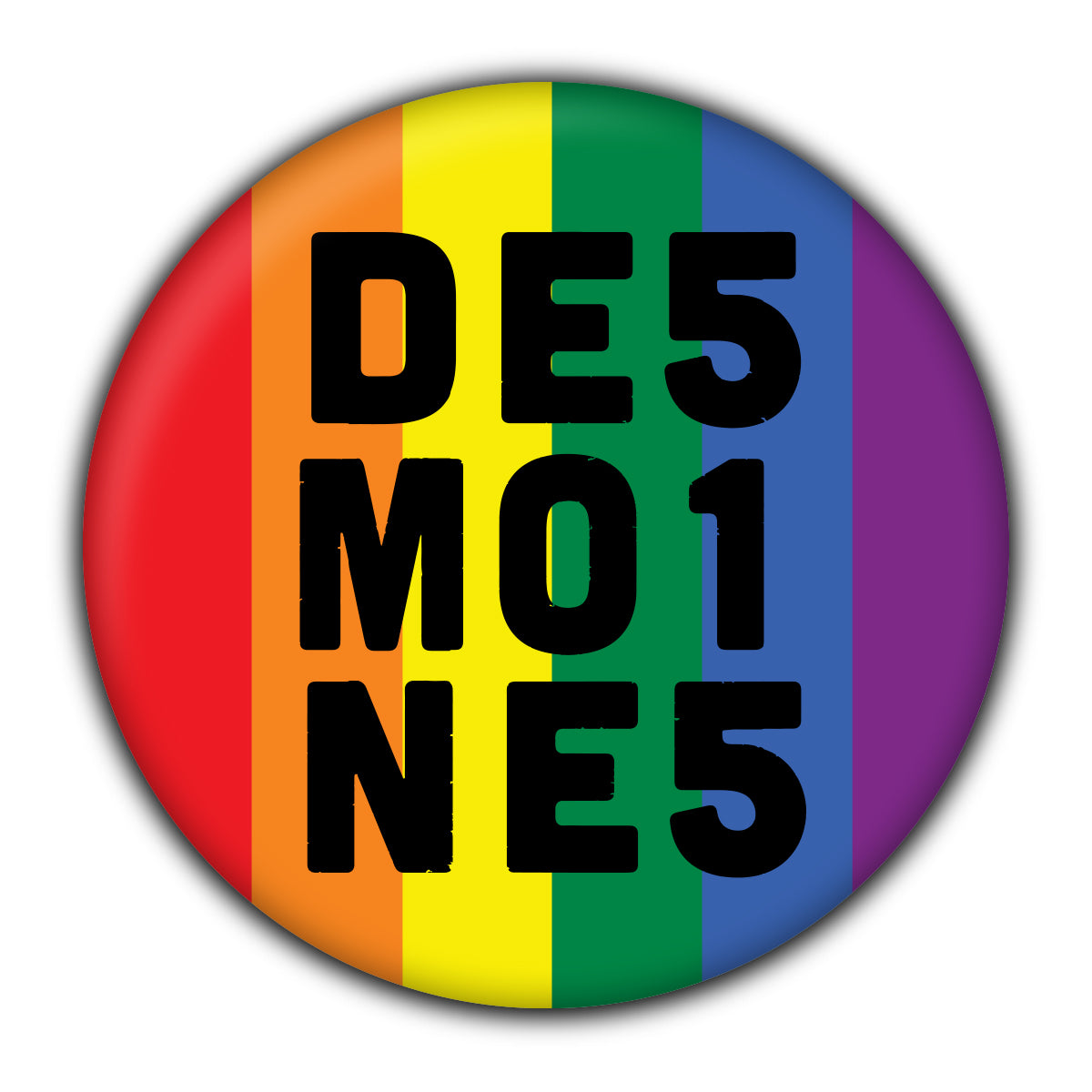 Des Moines 515 Pride Round Coaster - Bozz Prints