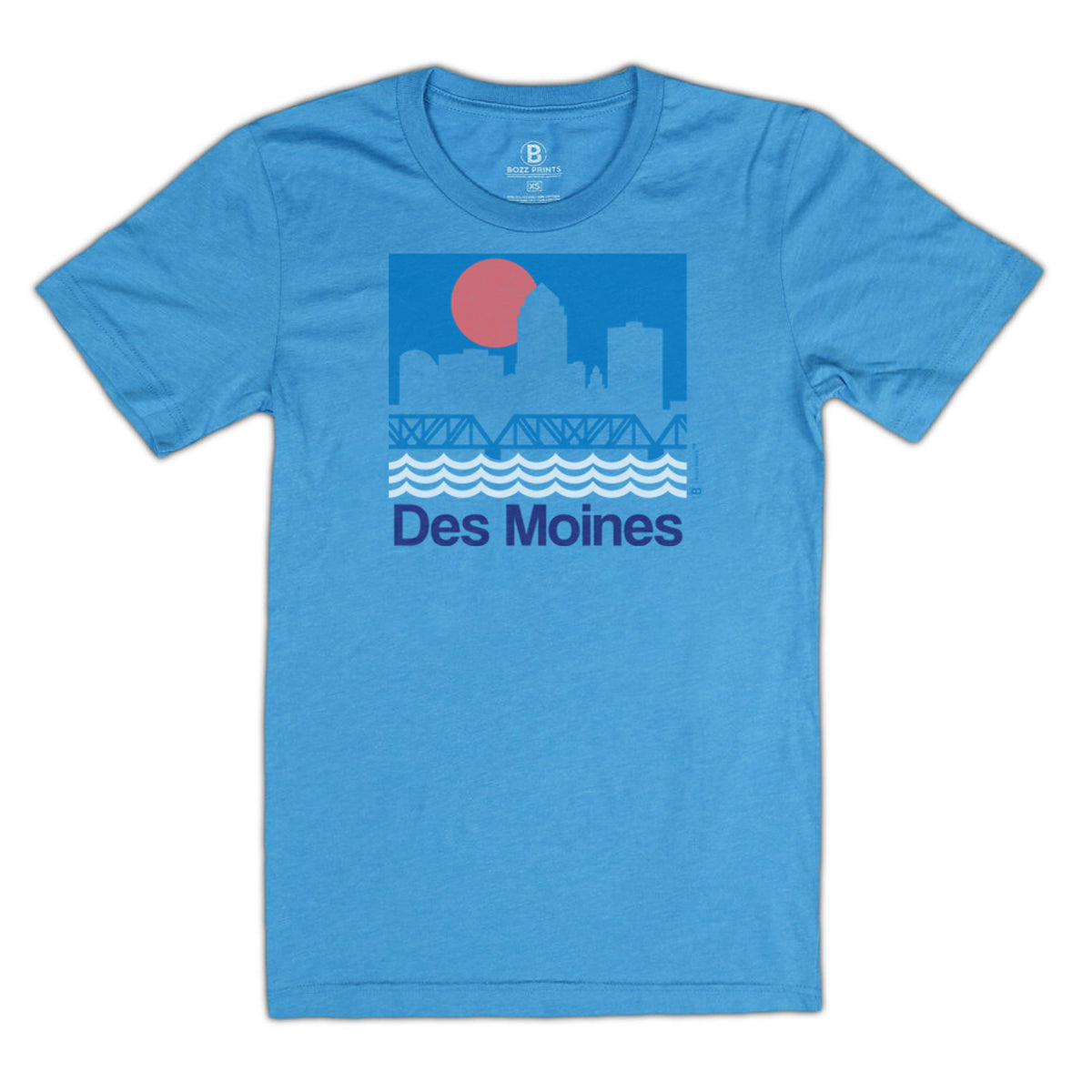 Des Moines Basics Aqua T-Shirt - Bozz Prints