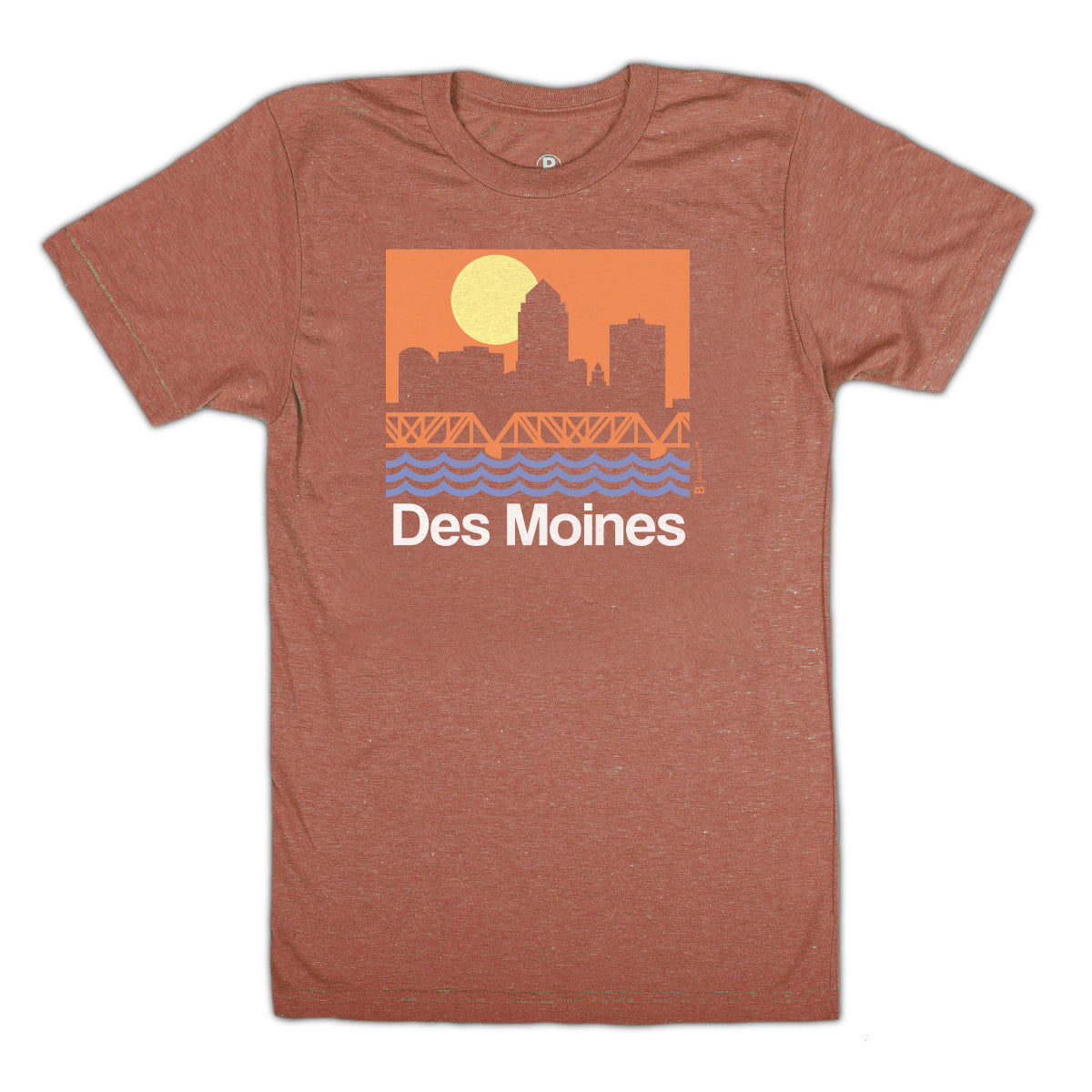 Des Moines Basics Rust T-Shirt - Bozz Prints