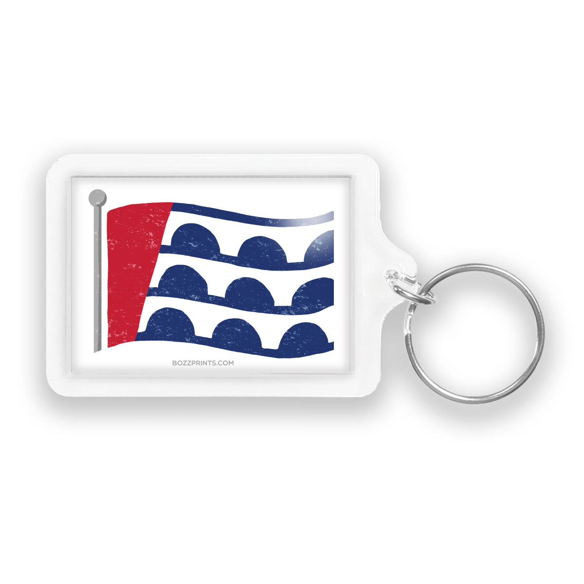 Des Moines Flag Keychain - Bozz Prints