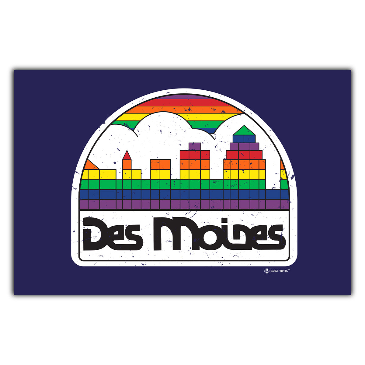 Des Moines Rainbow Postcard - Bozz Prints