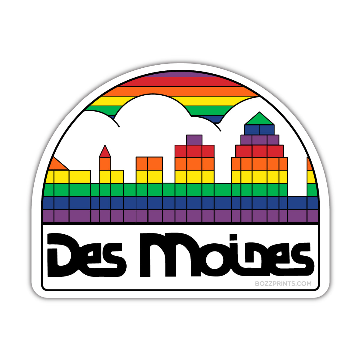Des Moines Rainbow - Bozz Prints