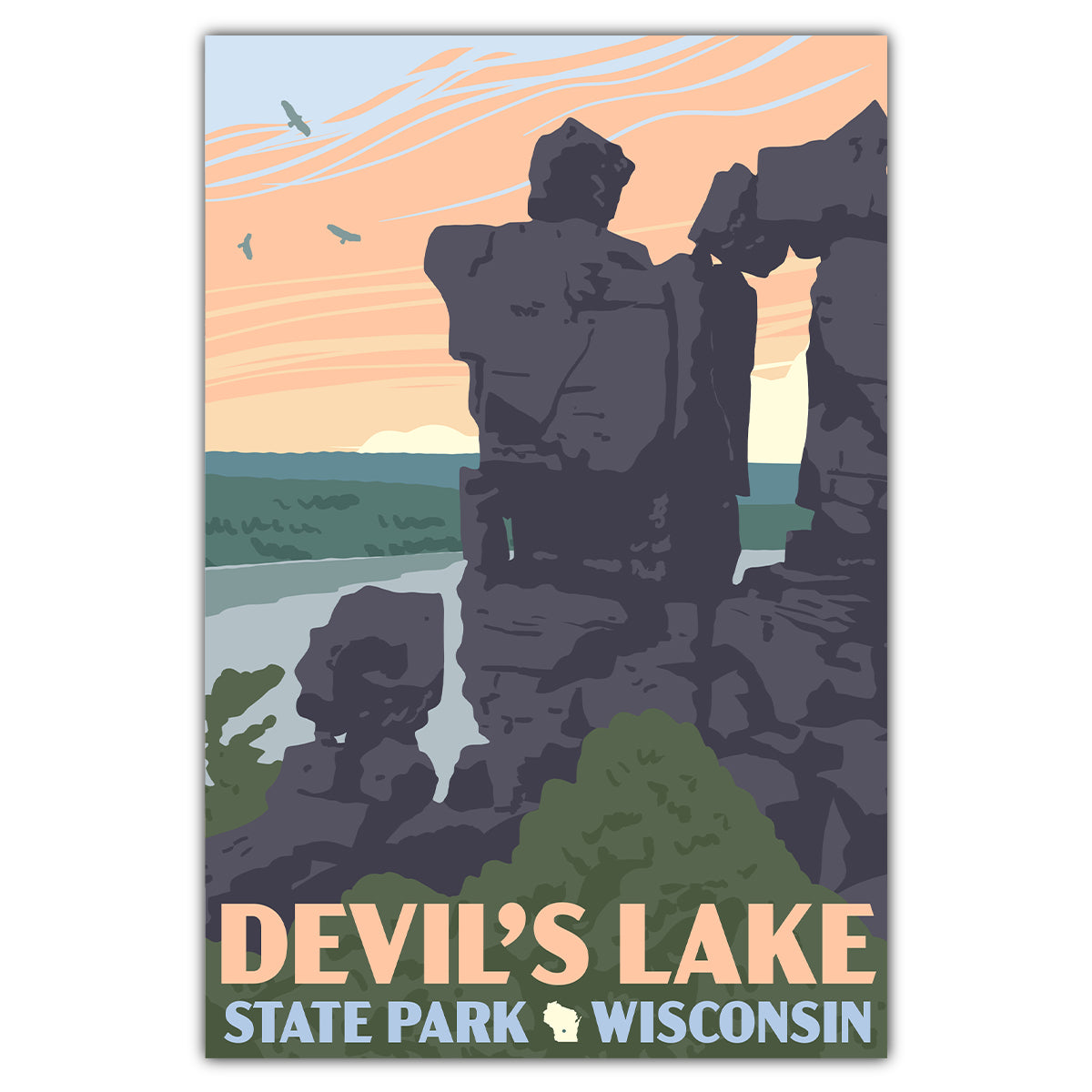 Devil's Lake State Park Postcard - Bozz Prints